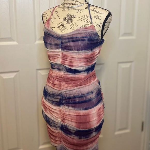 RUCHED MINI DRESS - Picture 3 of 4